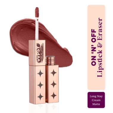 Typsy Beauty: ON 'n' OFF Lipstick & Eraser | 12 Hr Stay Creamy Matte Formula-Rum Pum Pum 06