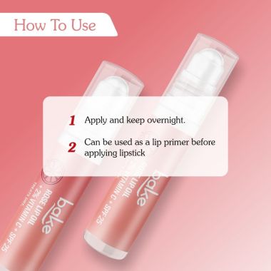 Bake Cosmetics:   2% Vitamin C Rose Tinted Lip Balm Oil SPF 25 PA+++