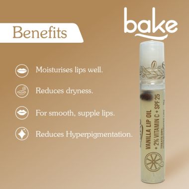 Bake Cosmetics:   2% Vitamin C Vanilla Lip Balm Oil SPF 25 PA+++ 