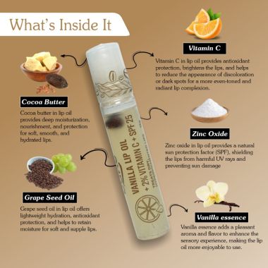 Bake Cosmetics:   2% Vitamin C Vanilla Lip Balm Oil SPF 25 PA+++ 