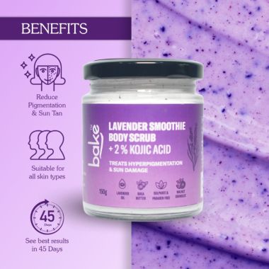 Bake Cosmetics: 2% Kojic Acid Lavender Smoothie Body Scrub
