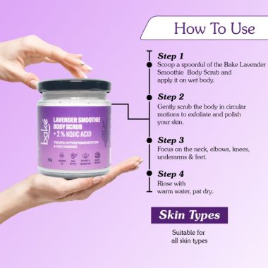Bake Cosmetics: 2% Kojic Acid Lavender Smoothie Body Scrub