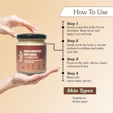 Bake Cosmetics:   2% Kojic Acid Cocoa Smoothie Body Scrub
