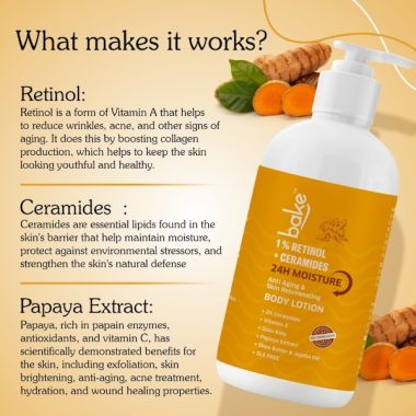 Bake Cosmetics: 1% Retinol + Ceramides Body Lotion