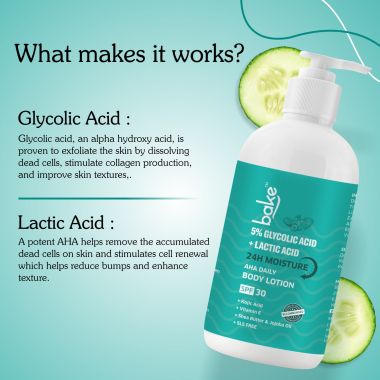 Bake Cosmetics:   5% AHA Body Lotion SPF 30 PA+++