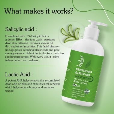Bake Cosmetics: 10% AHA + 2% BHA Body Lotion SPF 30 PA+++