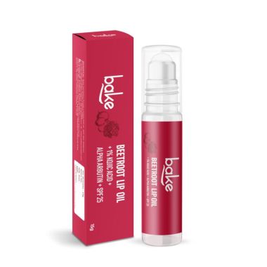Bake Cosmetics:   1% Kojic Acid + Alpha Arbutin Beetroot Tinted Lip Balm Oil SPF 25 PA+++