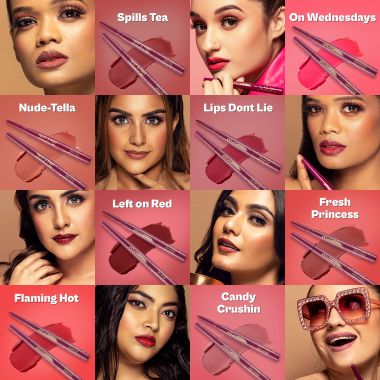 Typsy Beauty: Twist & Pout Lipstick & Lip Liner- Flaming Hot