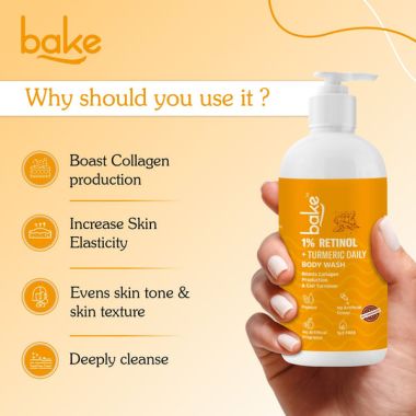 Bake Cosmetics:   1% Retinol Body Wash with Turmeric