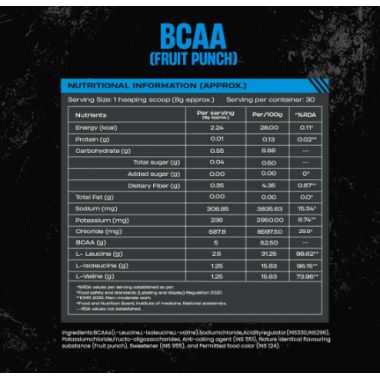 Beastlife: BCAA, Fruit Punch Flavour 240g