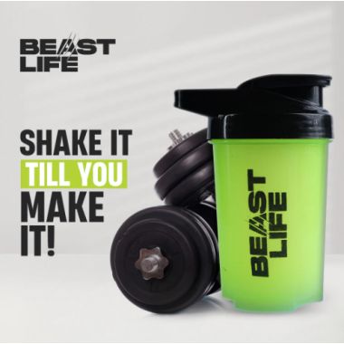 Beastlife: Plastic Bold Shaker | Neon Color | 500ML