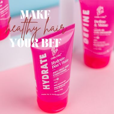 Curl Care: Hydrate Dont Hate Intensive Conditioner and Mask with Avocado and Aloe Vera No Sulphates and Parabens 100ml