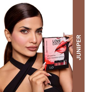 Love Earth: Lip crayon Transfer proof lipstick 1.O and sharpener - pack of 5