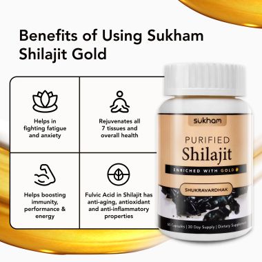 Sukham: Sukham Purified Shilajit Capsules