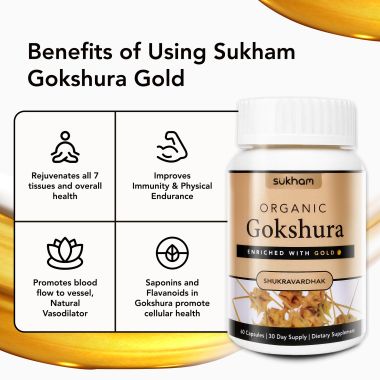 Sukham: Sukham Organic Gokshura Capsules