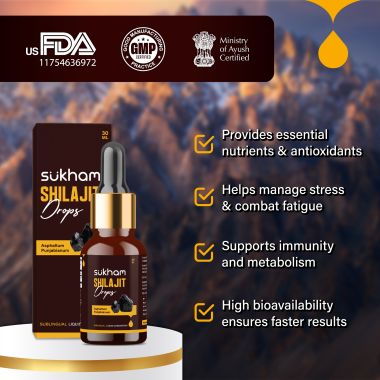 Sukham: Sukham Shilajit Drops 30 ml