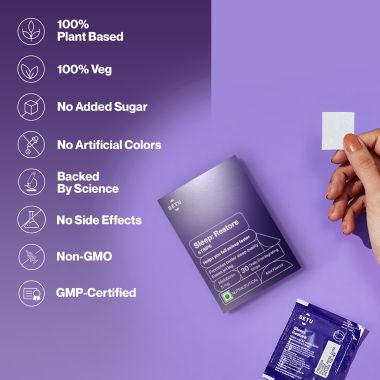 SETU: Sleep Restore Melatonin 5mg - 30 Orally Dissolving Strips (Pack of 4) | Plant Based 5 mg Melatonin | Promotes Relaxation & Sleep, Eases Jet Lag Strain, Non-Habit Forming | Tasty Mint Flavor
