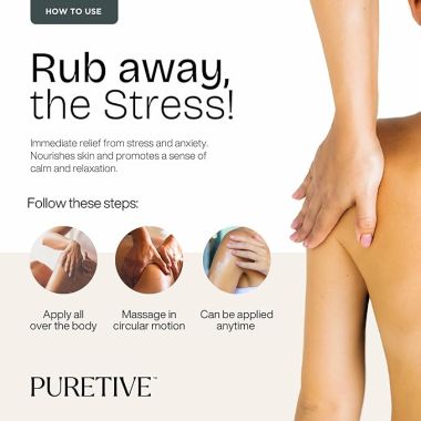 Puretive: De-Stress Massage Oil | Relieves Physical Tension | Deeply Relaxes and Hydrates