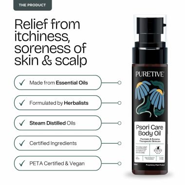 Puretive: Psoricare Body Oil | Psoriasis and Eczema Relief | Skin Allergies & Rashes