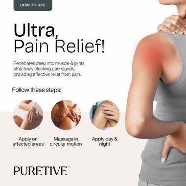Puretive: UltraRelief Ortho Body & Massage Oil | For Muscle & Joint Pain, Inflammation Relief