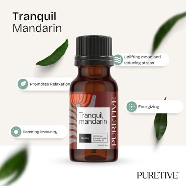 Puretive: Botanics Mandarin Essential Oil | Citrus Fragrance | Ideal for Diffusers, Aromatherapy