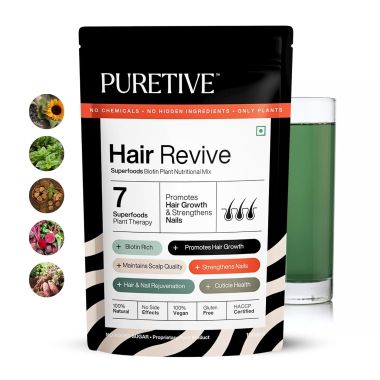 Puretive: Hair Revive | Plant Based Biotin | Promotes Healthy Hair and Fights Hair Fall