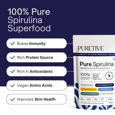 Puretive: Spirulina Powder | Superfood for Weight Management & Immunity