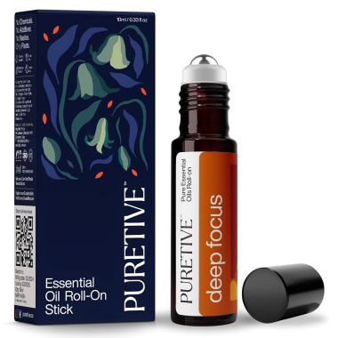 Puretive: Deep Focus Plant Therapy Roll On 100% PURE Therapeutic Essential Oil Roll On