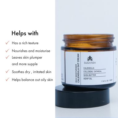Suganda: Calendula Oat Cream Moisturiser 50gm