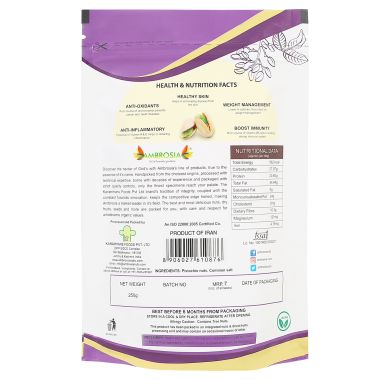 Ambrosia: Irani Roasted & Salted Pistachios | Pack of 2 (250g each)