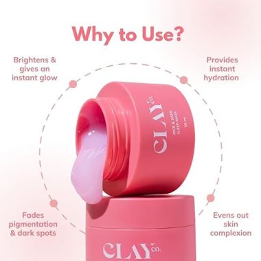 ClayCo.: Rice & Sake Sleep Mask 50 Ml | Face Mask For Glowing Skin | Night Cream For Glass skin