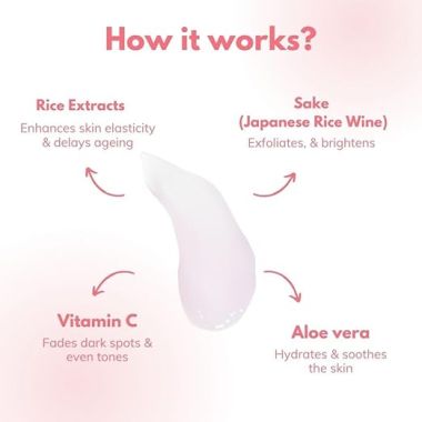 ClayCo.: Rice & Sake Sleep Mask 50 Ml | Face Mask For Glowing Skin | Night Cream For Glass skin