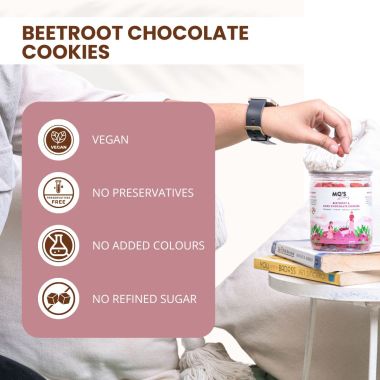 MOS Bakery: Beetroot & Dark Chocolate Cookies - 200gm