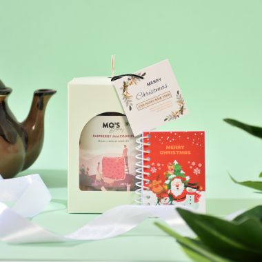 MOS Bakery: Blue Gift Box for  Christmas & New Year Blue