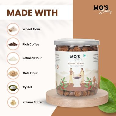 MOS Bakery: Sugar Free Coffee Cookies - 200gm