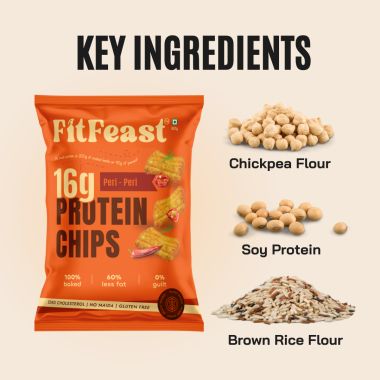 FitFeast: FitFeast Protein Chips Peri Peri | 60g EachPack of 6