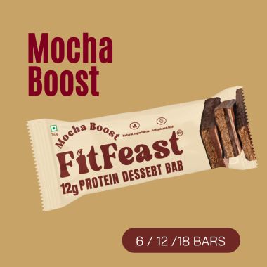 FitFeast: Protein Bars Mocha Boost | 50g EachPack of 18