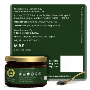 Vlado's Himalayan Organics: Shilajit Gold Resin - 25g | Contains 24 Carat Gold | 100% Ayurvedic | Pure and Natural Shilajeet | Helps to Boost Immunity, Energy, Strength, Stamina, and Overall Health - 25G