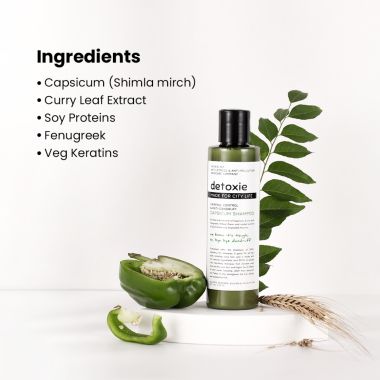 Detoxie: Anti-Dandruff & Flake Relief Capsicum Shampoo 200 ML