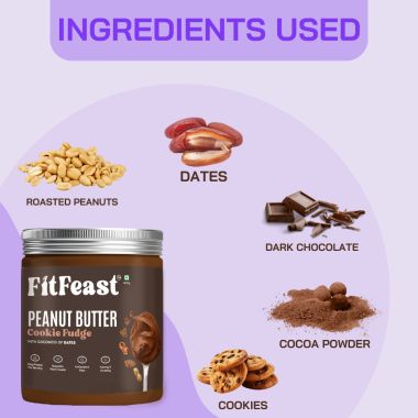 FitFeast: Cookie Fudge Peanut Butter | 400gms EachPack of 2