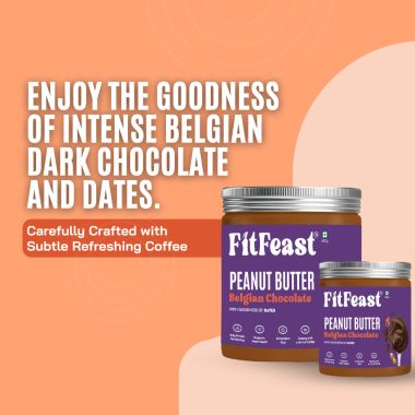 FitFeast: Belgian Chocolate Peanut Butter | 400gms EachPack of 2