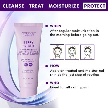 Conscious Chemist: Niacinamide Water Resistant Non-Greasy Sunscreen SPF 50 PA++++ (20g)
