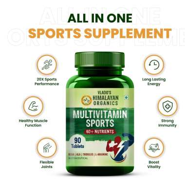 Vlado's Himalayan Organics: Multivitamin Sports 60+ Nutrients | 90 Tablets