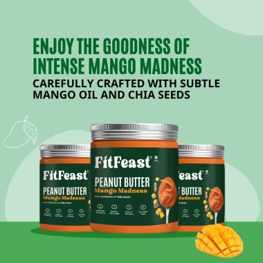 FitFeast: Mango Madness Peanut Butter | 400gms EachPack of 4