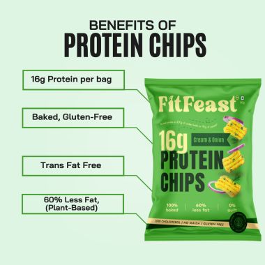 FitFeast: FitFeast Protein Cream and Onion Chips | 60g EachPack of 6