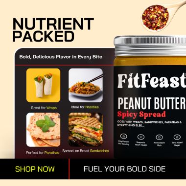 FitFeast: Spicy Spread Peanut Butter | 400gms EachPack of 4