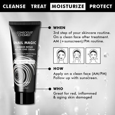 Conscious Chemist: Snail Mucin Barrier Repair All-In-One Face Cream - 20 g