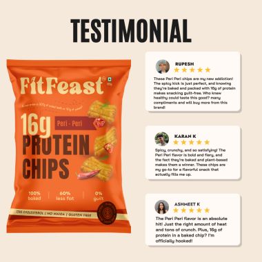 FitFeast: FitFeast Protein Chips Peri Peri | 60g EachPack of 6