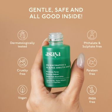 Asaya: 10% Niacinamide Face Serum with Alpha Arbutin - 30 ml
