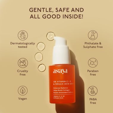 Asaya: 15% Vitamin C + E Ferulic Acid Serum- 30 ml